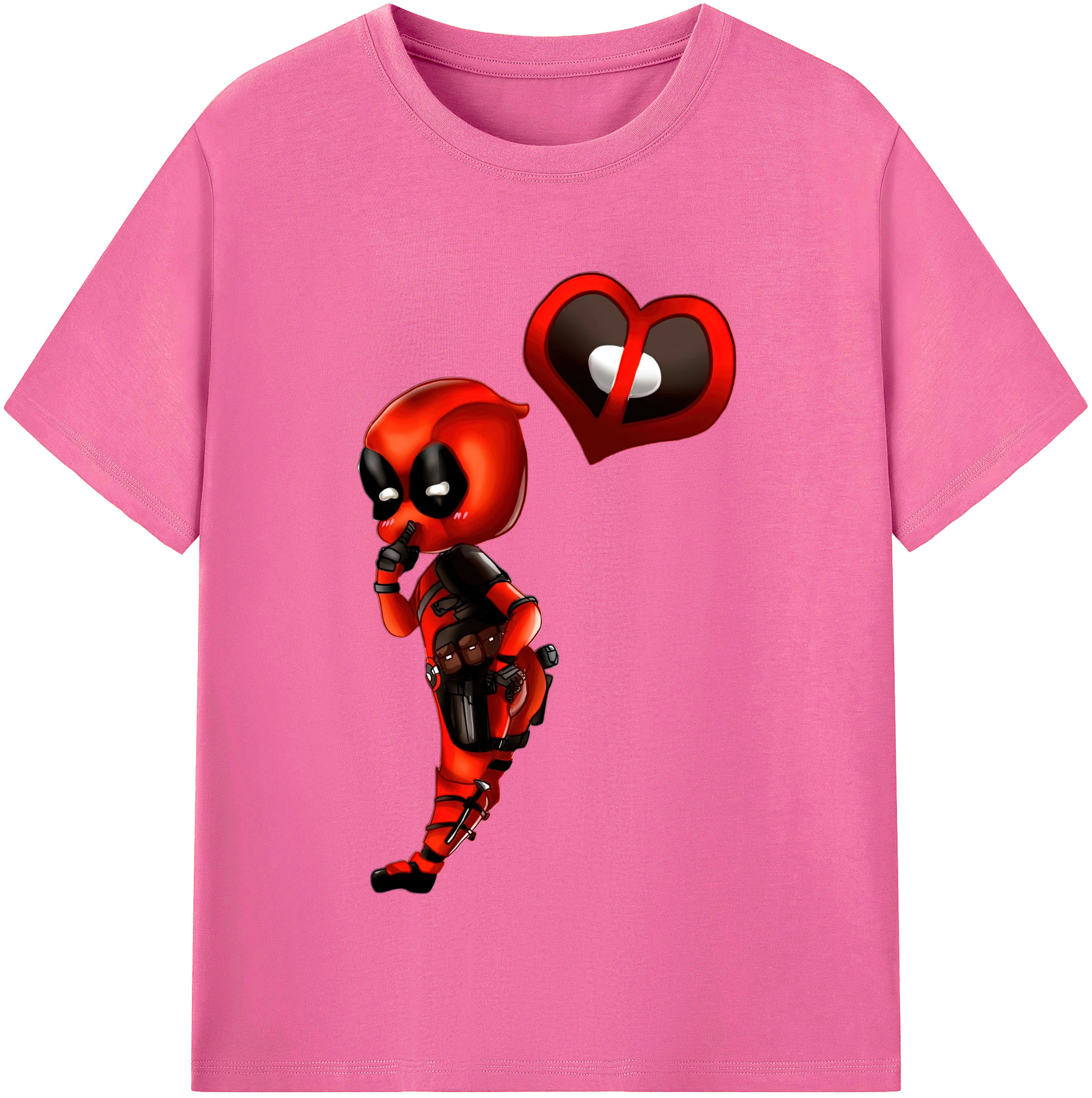 （画像用） Deadpool デッドプール レディースカジュアルプリントTシャツ（綿100％）
